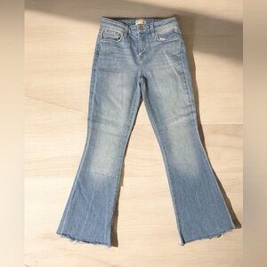 L'AGENCE Light Blue Flare Wide Leg High Rise Jeans Size 24